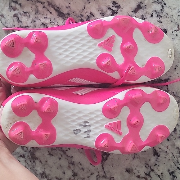 Adidas Kids Hot Pink Cleats - Picture 6 of 6